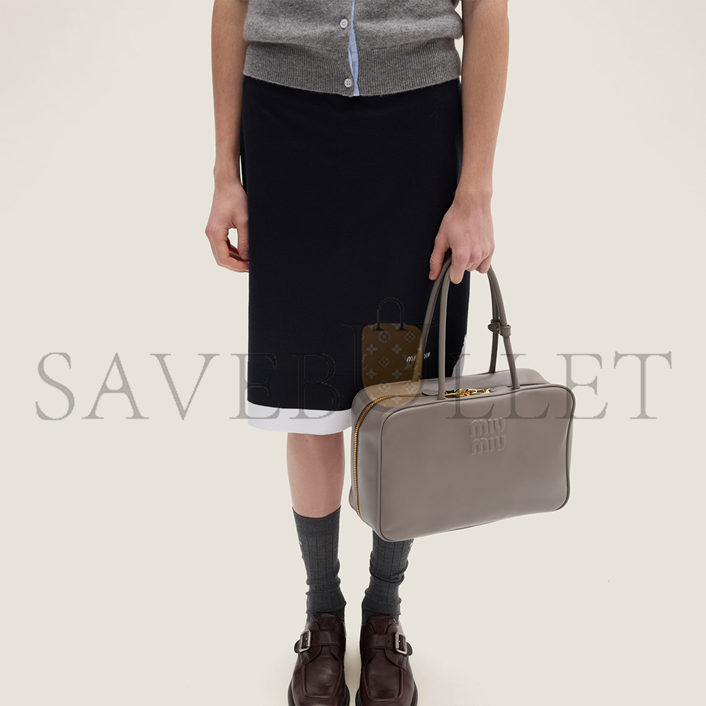 MIU MIU LEATHER BEAU BAG 5BB117 (34-23-10cm) MIU MIU LEATHER BEAU BAG 5BB117 (34-23-10cm)